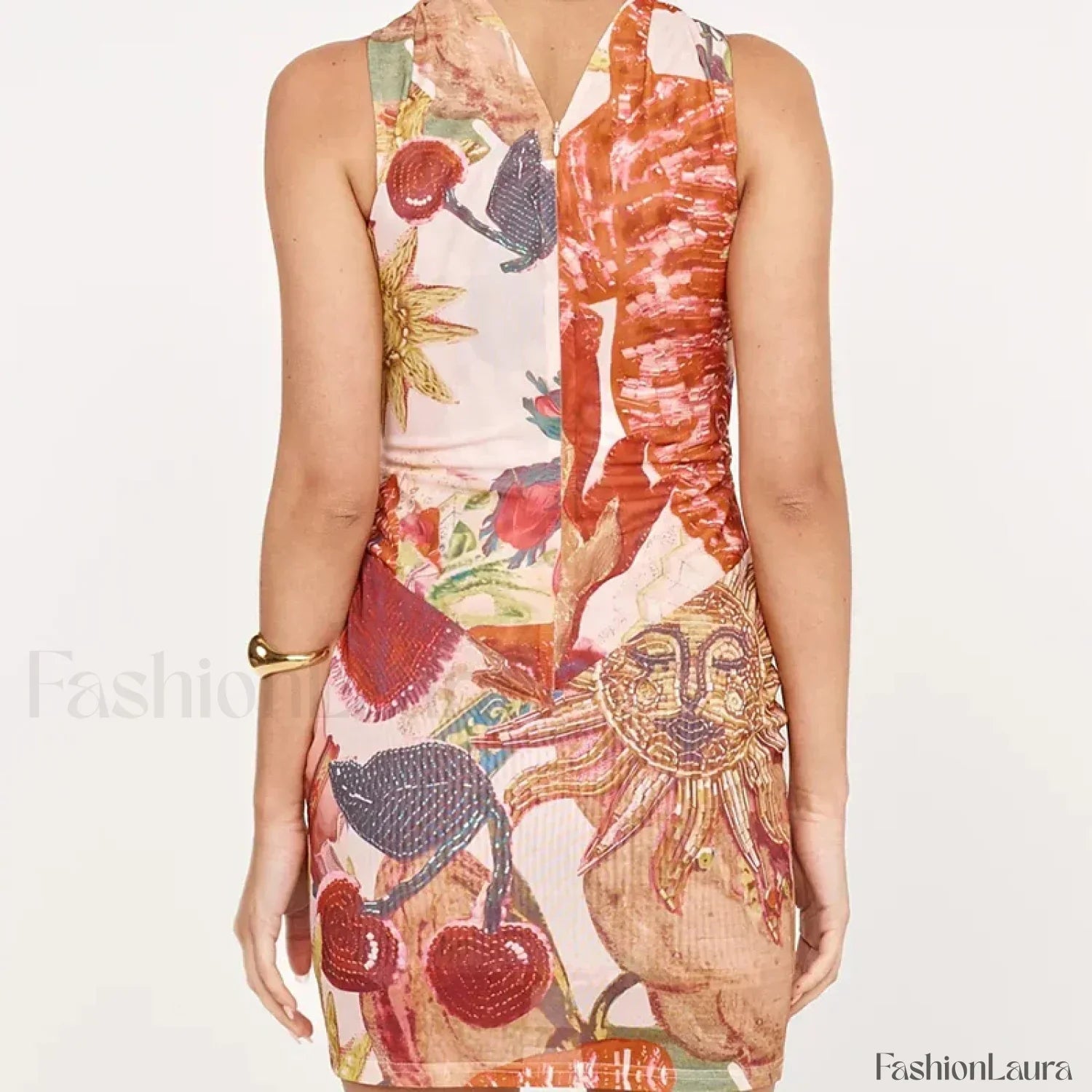 Hollow Halter Mini Dress