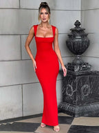 Elegant Maxi Slim Bodycon Vacation Dress