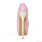 Elegant Platform Peep-Toe Slingback Super-High Pumps Sexy Wedding Banquet Big-Size High Heel