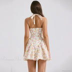Elegant Print A-line Vacation Dress