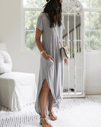 Ana Minimalist María Maxi Shirt Dress Chic Silhouette Collection