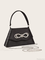 Elegant Silk Rhinestone Bow Wedding Clutch Bag