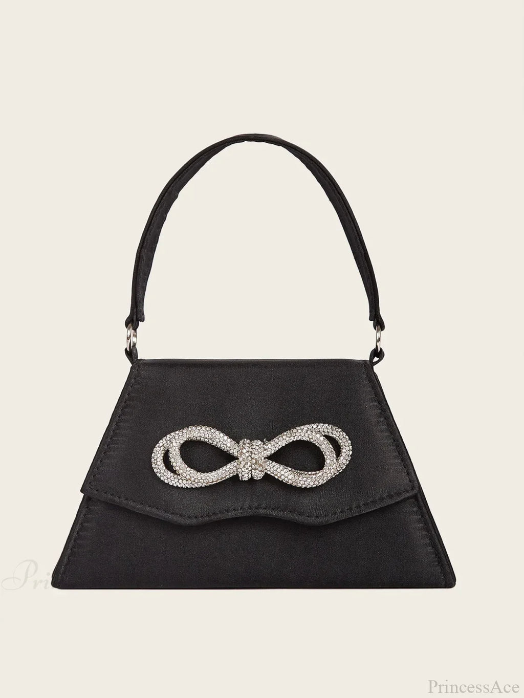 Elegant Silk Rhinestone Bow Wedding Clutch Bag
