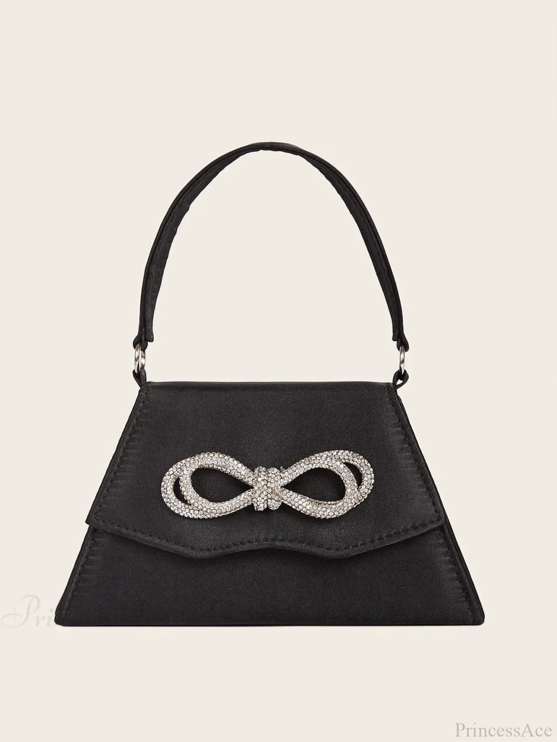Elegant Silk Rhinestone Bow Wedding Clutch Bag