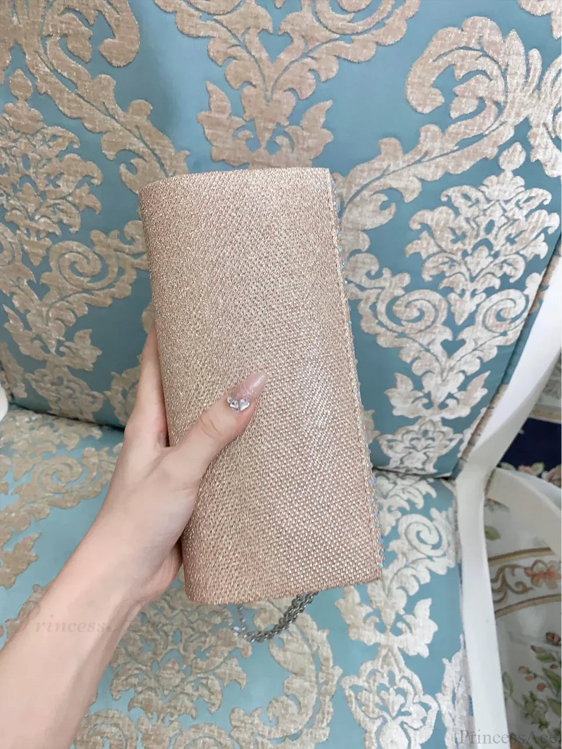 Elegant Sparkling Rhinestone Dinner Banquet Envelope Bag