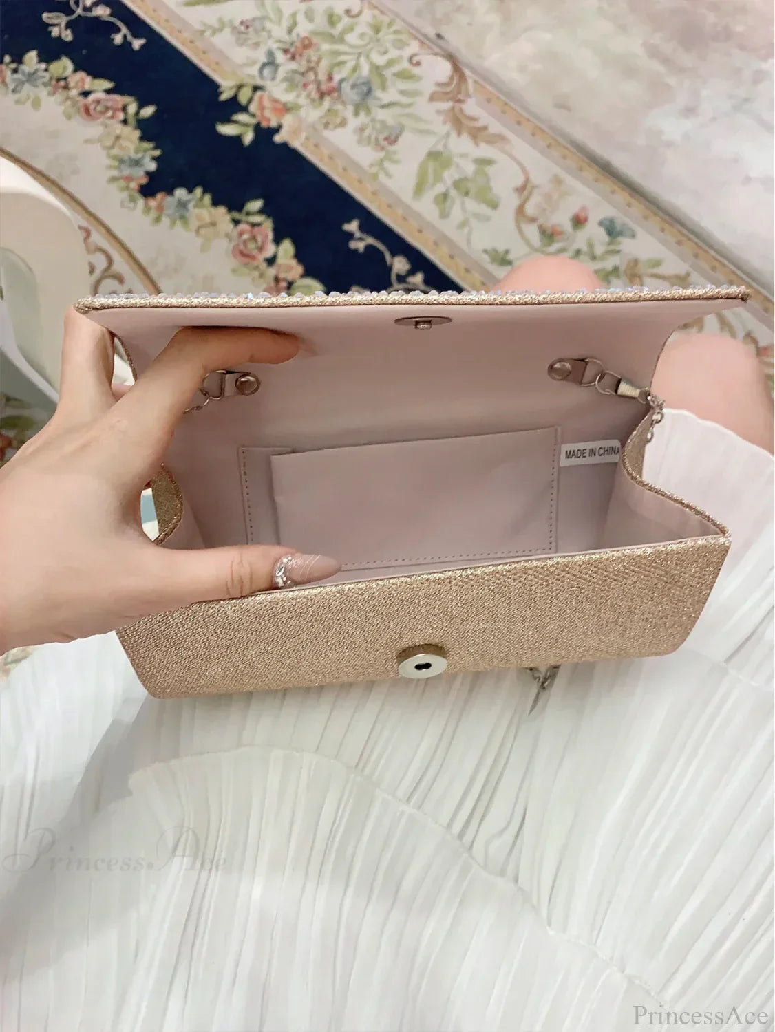 Elegant Sparkling Rhinestone Dinner Banquet Envelope Bag