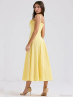 Elegant Waist Wrap A-line Vacation Dress