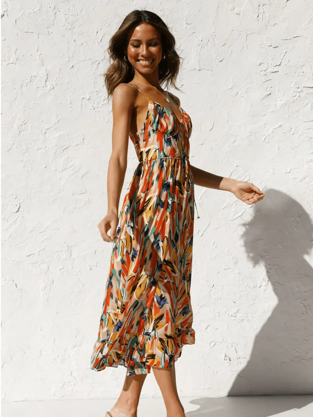 Samantha Exclusive Colorful Midi Dress Boutique Collection