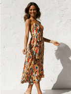 Samantha Exclusive Colorful Midi Dress Boutique Collection