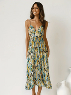 Samantha Exclusive Colorful Midi Dress Boutique Collection
