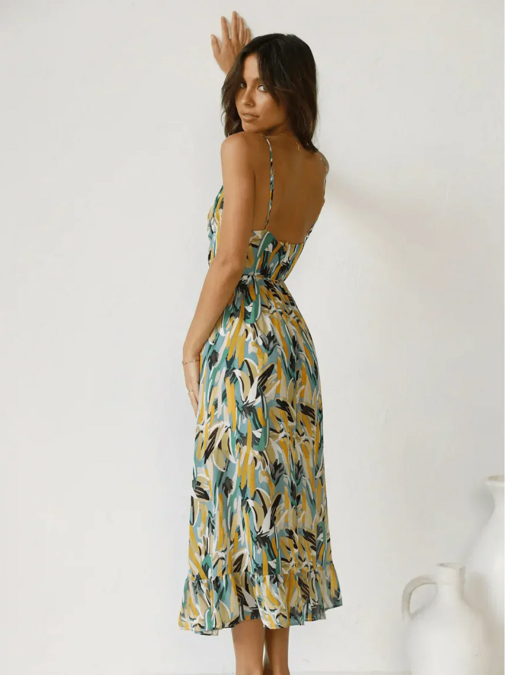 Samantha Exclusive Colorful Midi Dress Boutique Collection