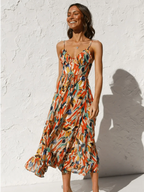Samantha Exclusive Colorful Midi Dress Boutique Collection