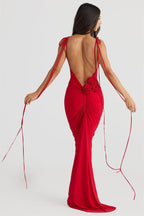 Zulema Premium Open Back Floral Maxi Dress Boutique Collection