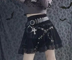 Embroidered Lace Half A-line Skirt