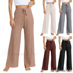 Embroidery Bow Knitted Flare Casual Slim Fit Sweatpants All-match Pants