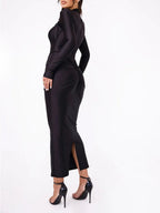 Emerson Hollow Out Long Sleeve Maxi Dress