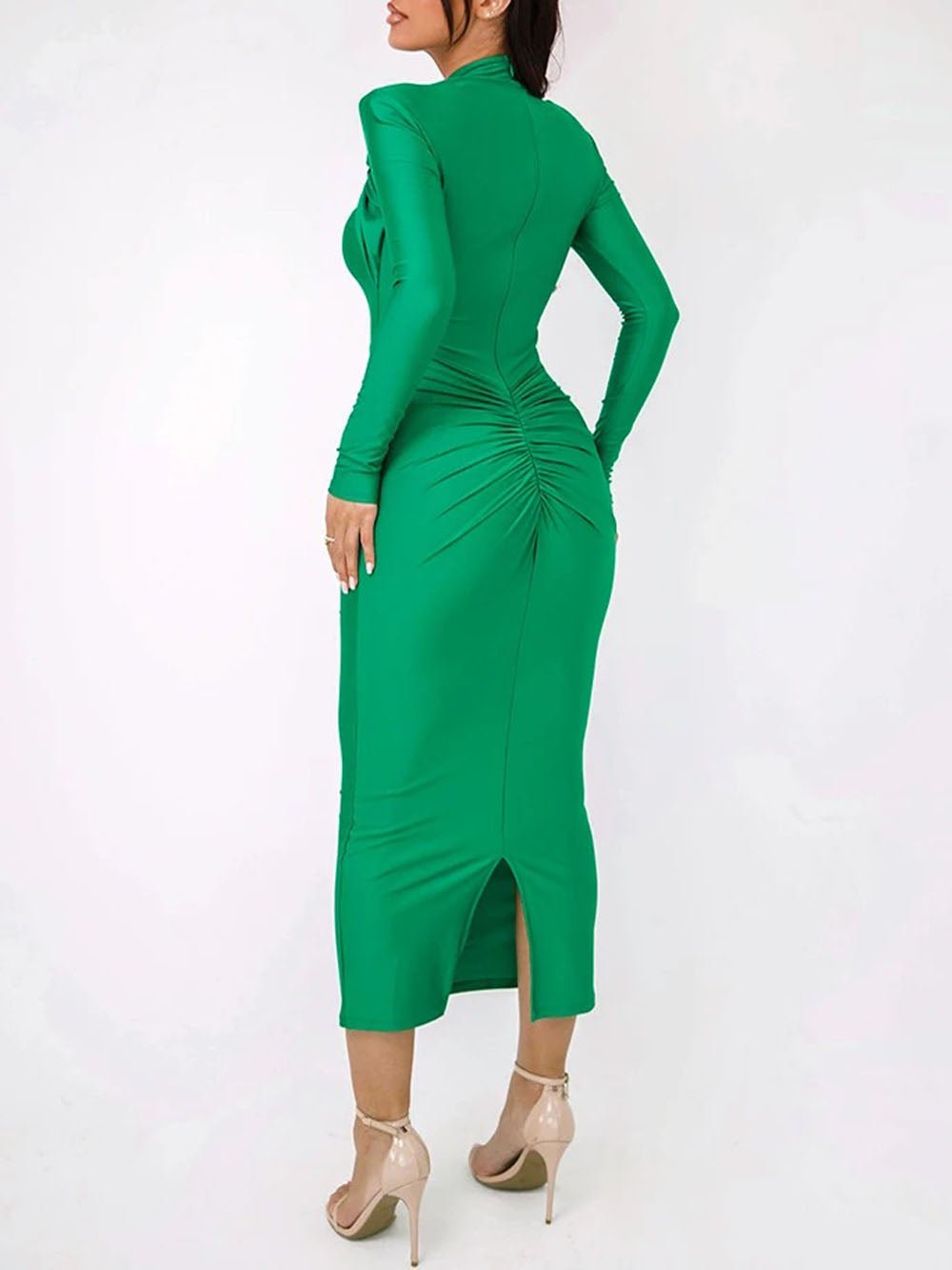 Emerson Hollow Out Long Sleeve Maxi Dress