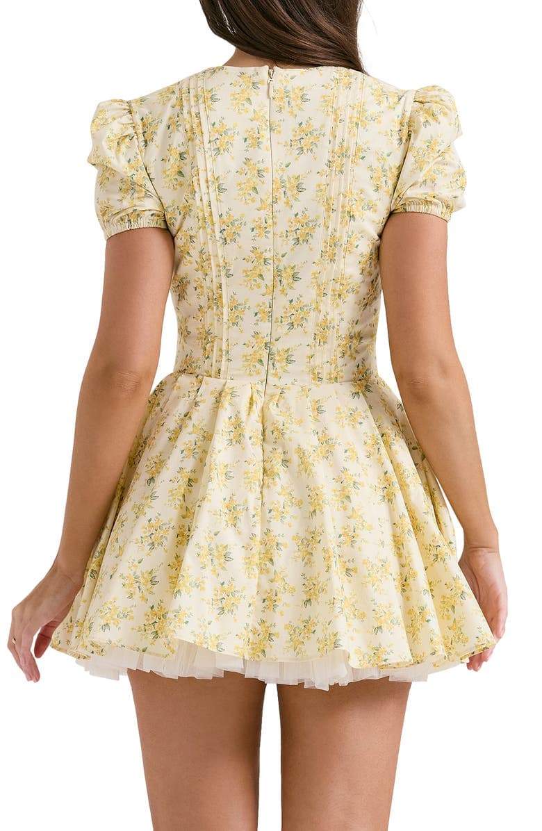 Helga Elevated Floral V Neck Corset Mini Dress Statement Occasion Edit