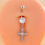 Empty Cross Rebel Gothic Belly Ring
