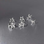 Empty Five-pointed Star Constellation Stud Earring