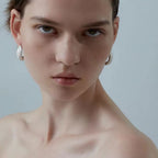 Two Tone Hinged Hoop Earrings in Luxury Metallic Enamel