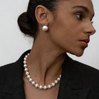 Brushed Satin Sterling Silver Ball Choker Necklace