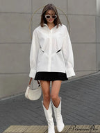 Essential Cutout Graceful Button Down Shirt