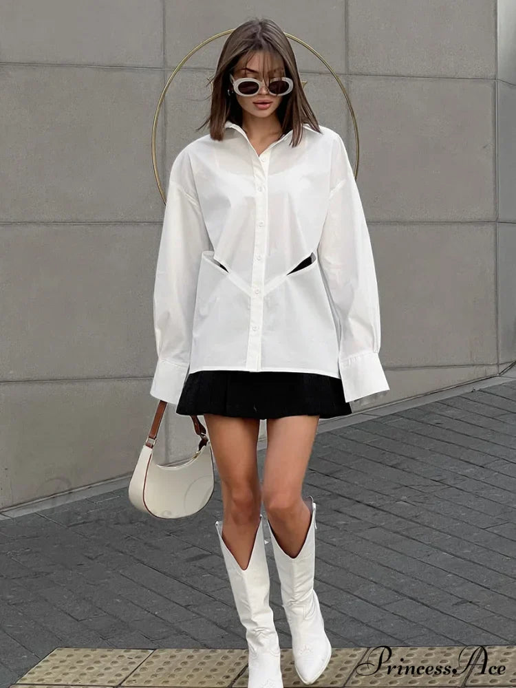 Essential Cutout Graceful Button Down Shirt