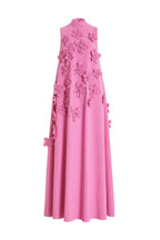 Rita Timeless Sleeveless Maxi Dress with Floral Embellishment Designer Edit