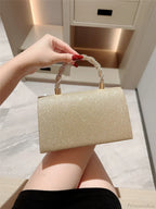 European American Diamond Bow Chain Clutch Bag