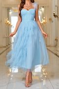 Layered Sheer Panel Sleeveless Cocktail Dress