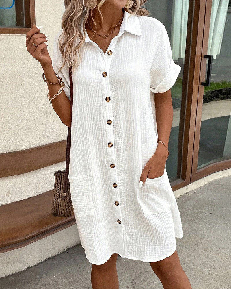 Laura Elevated Shirt Dress for Women Occasion Wear