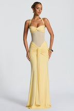 Tie Strap Mesh Maxi Dress