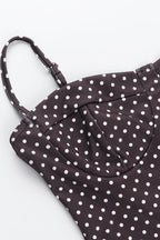 Sweetheart Bustier Spaghetti Strap Polka Dot Bodycon Mini Dress