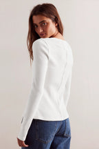 Solid Color Ribbed Cardigan