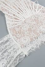 Strapless Lace Corset Sheer Panel Mini Dress