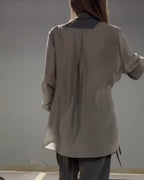 Fashion Lar Patchwork Shirt & Pants Two-Piece Set