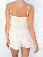 Disty Floral Print V Neck Cami Lounge Set