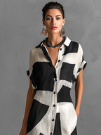 | Geometric Print Maxi Dress