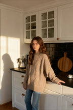 Cable Knit Graceful Cropped Sweater