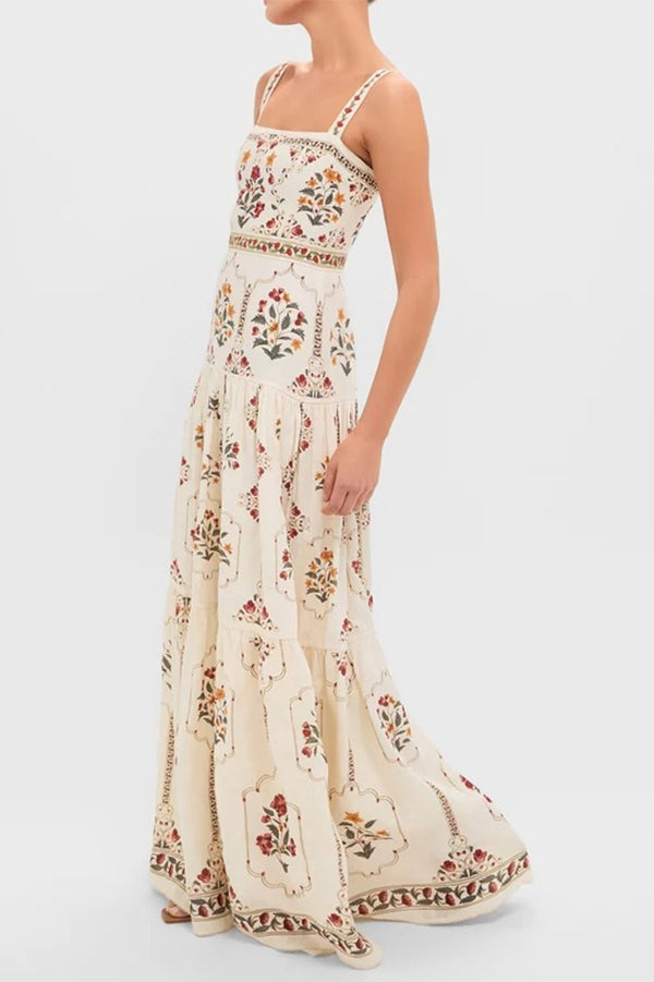 Positano Vintage Floral Cami Maxi Dress