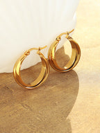 Titanium Steel Huggie Earrings