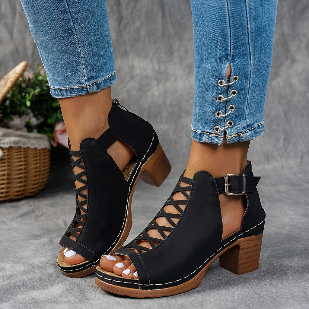 | Lattice-Heel Sandals