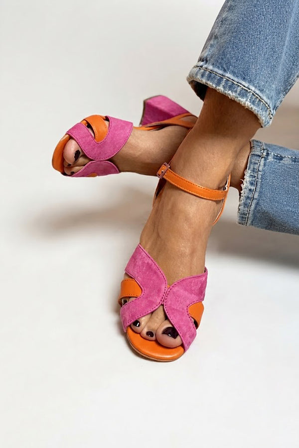 Color-block Open-toe Sandals