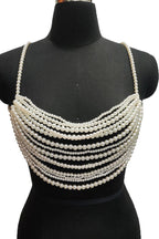 Multi-layer Faux Pearl Bra