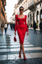 Crepe Midi Dress