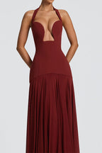 Seraphina Deep V Maxi Dress