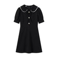 Evie A-Line Dress with Spliced Collar