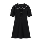 Evie A-Line Dress with Spliced Collar