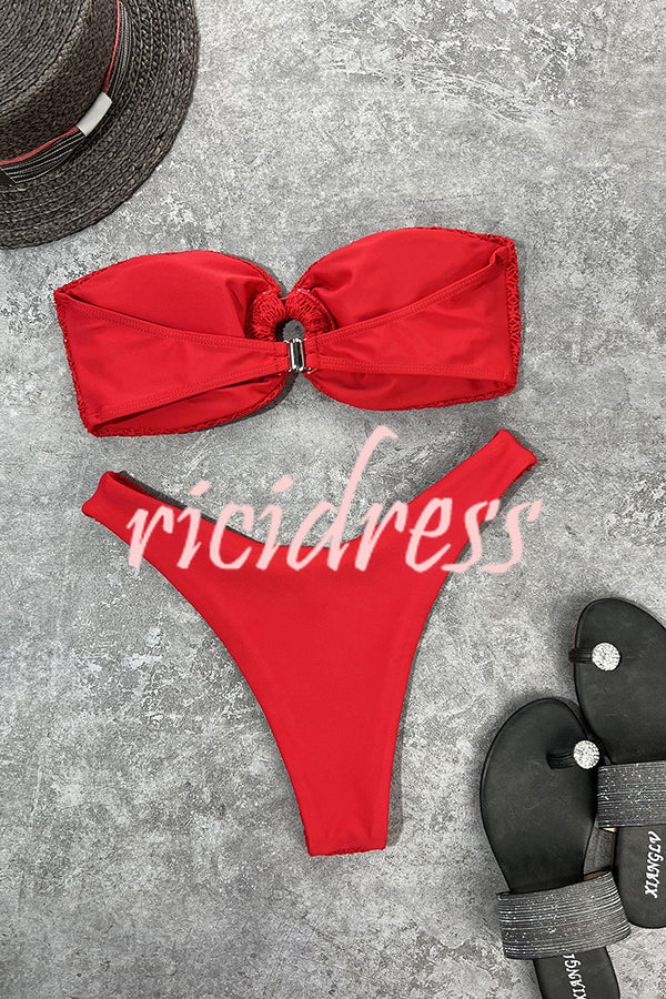 | Bandeau Bikini with Ring Neckline